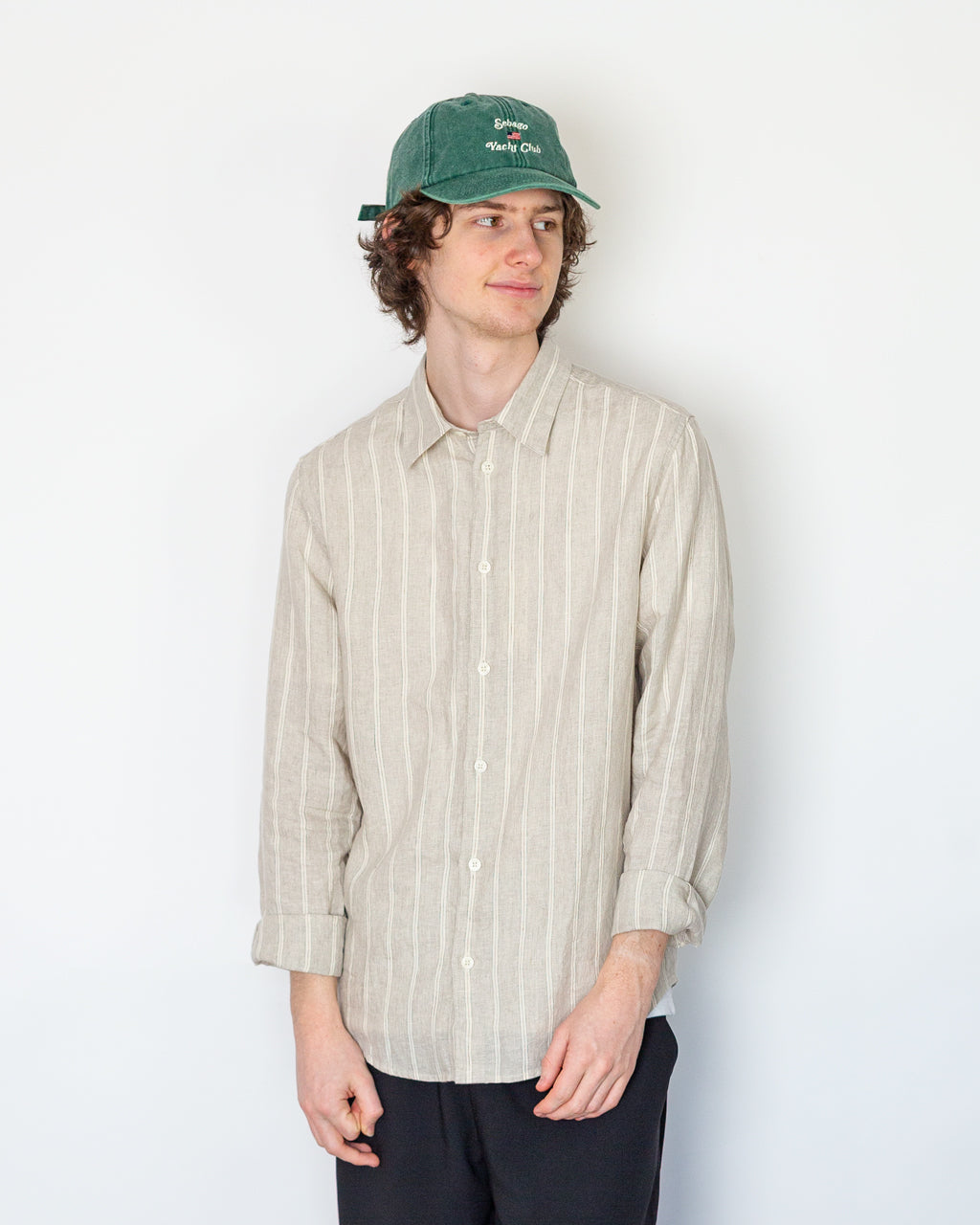 Enzo Shirt 5728 - Oat Stripe