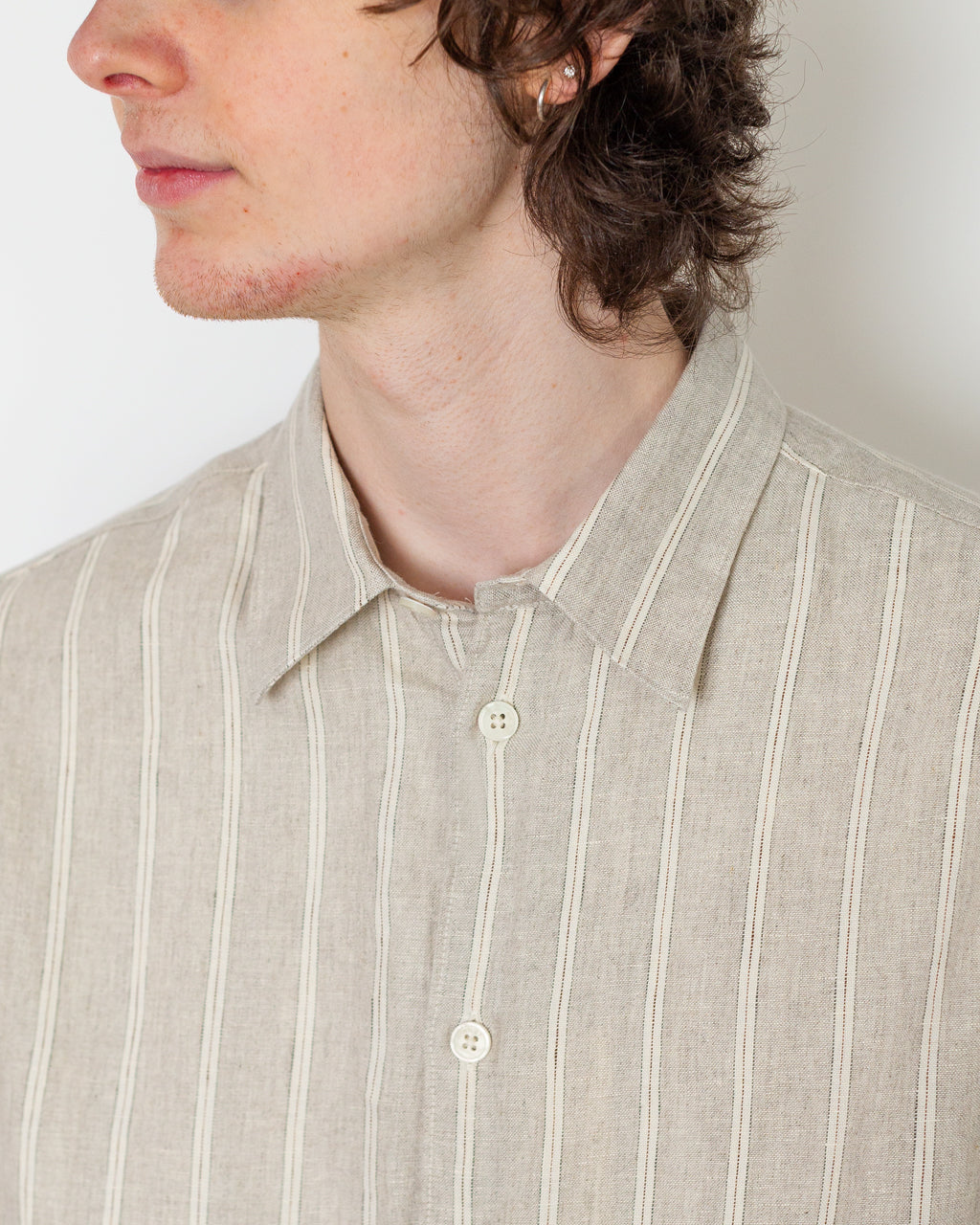 Enzo Shirt 5728 - Oat Stripe