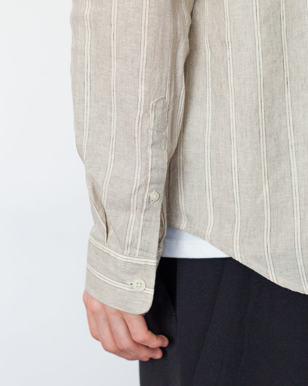 Enzo Shirt 5728 - Oat Stripe