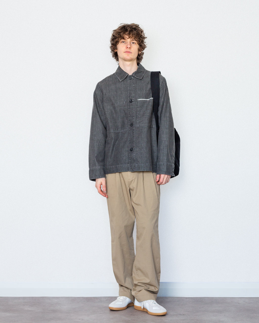 Anrfloki Selvedge Denim Overshirt - Light Grey Denim