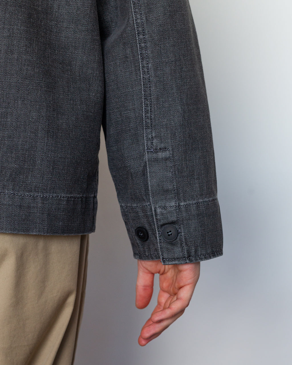 Anrfloki Selvedge Denim Overshirt - Light Grey Denim