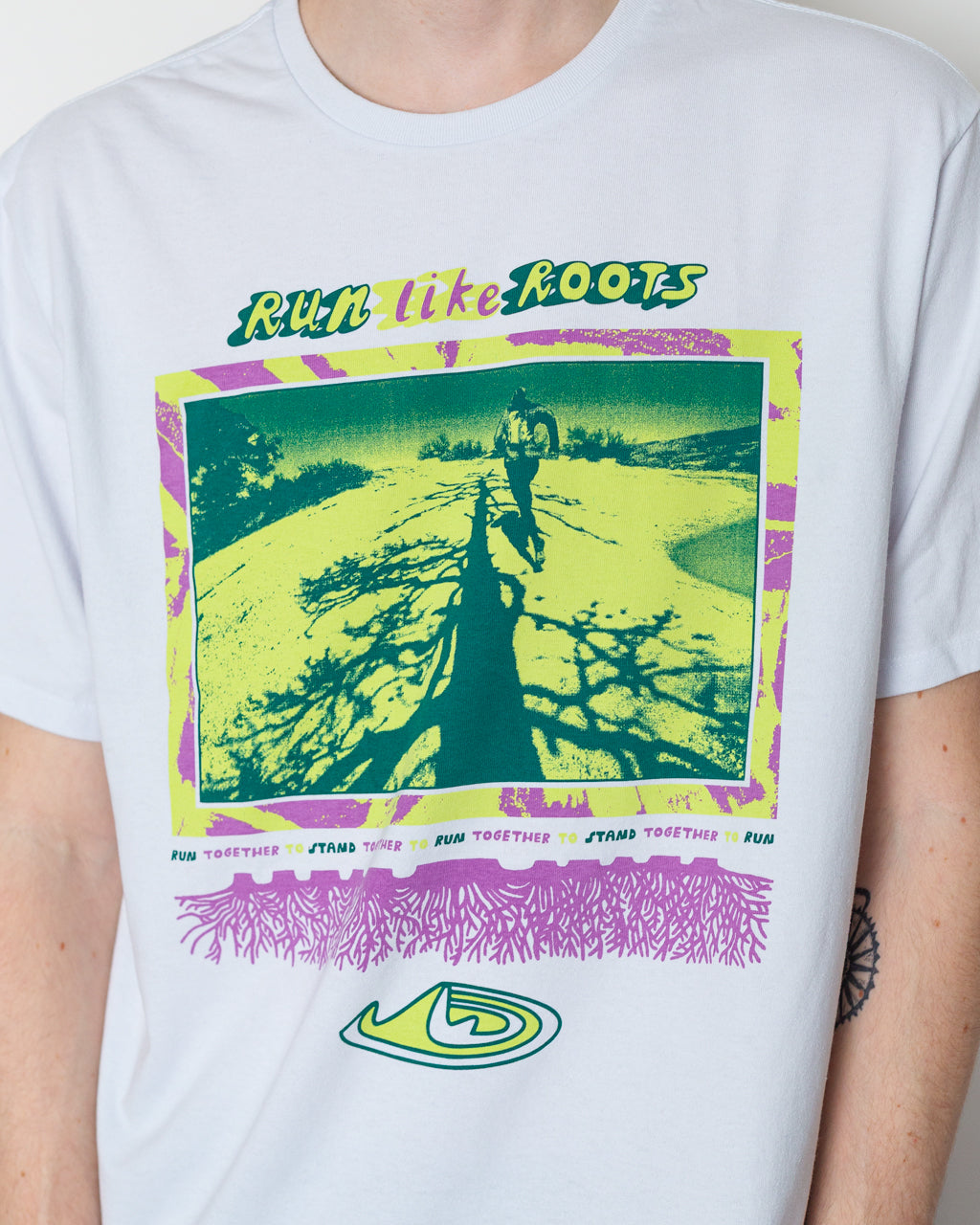 Run Like Roots Responsibili-Tee - White