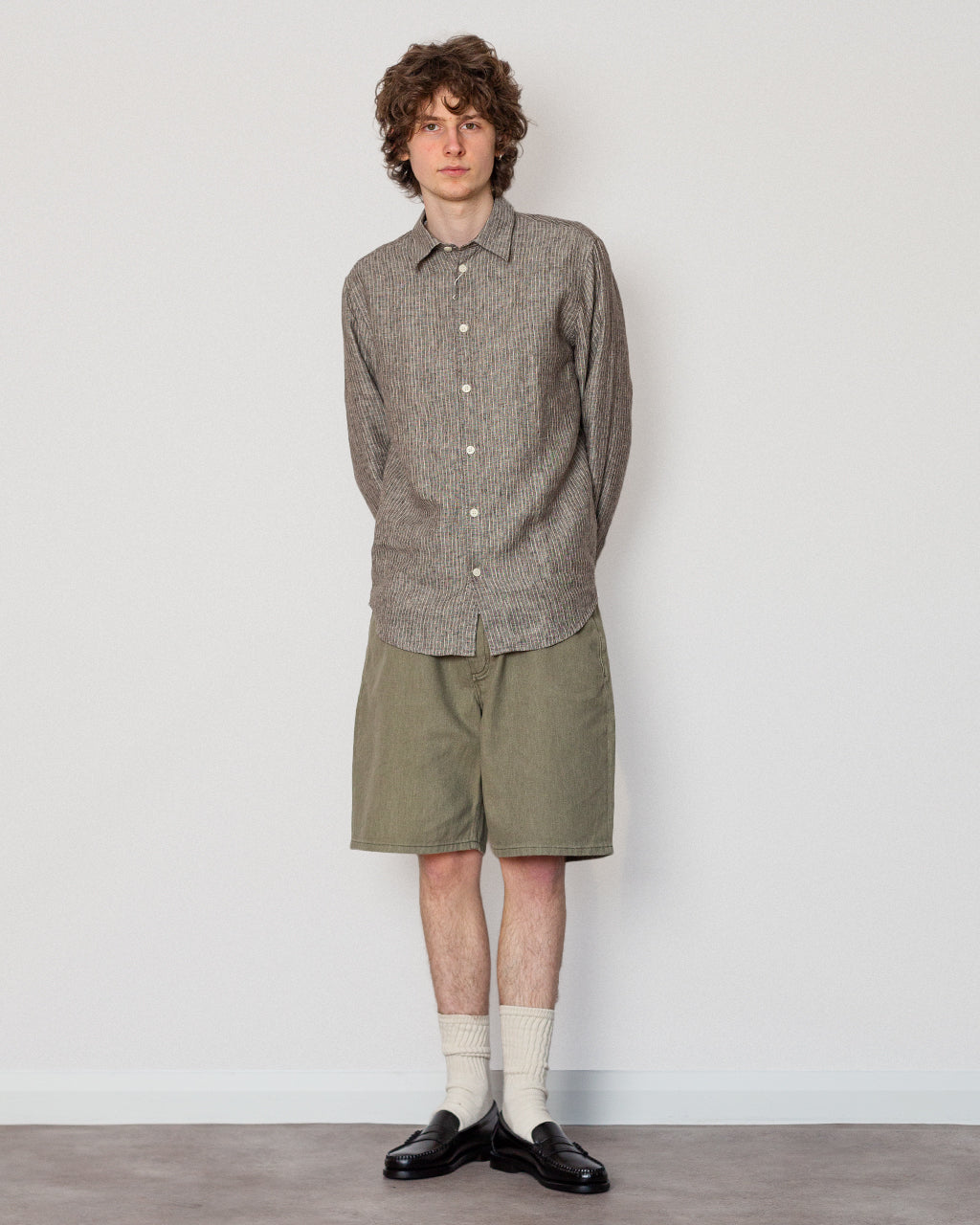 Korshavn Relaxed 5 Pocket Resist Dye Short - Vetiver
