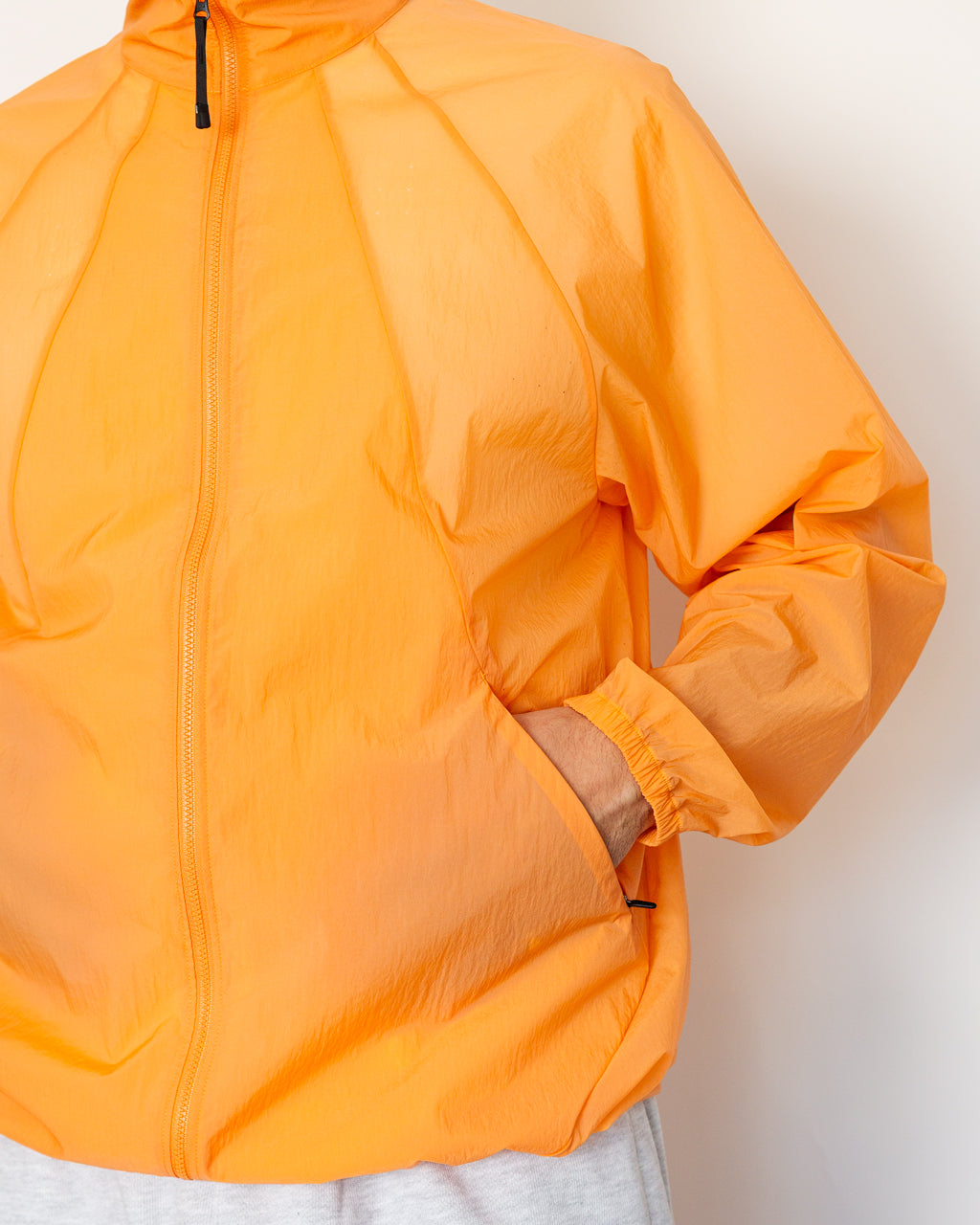 Sheer Nylon Wind Jacket - Lily Orange