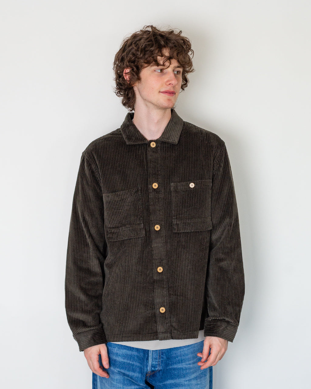 Patch Overshirt - Deep Sage Chunky Cord