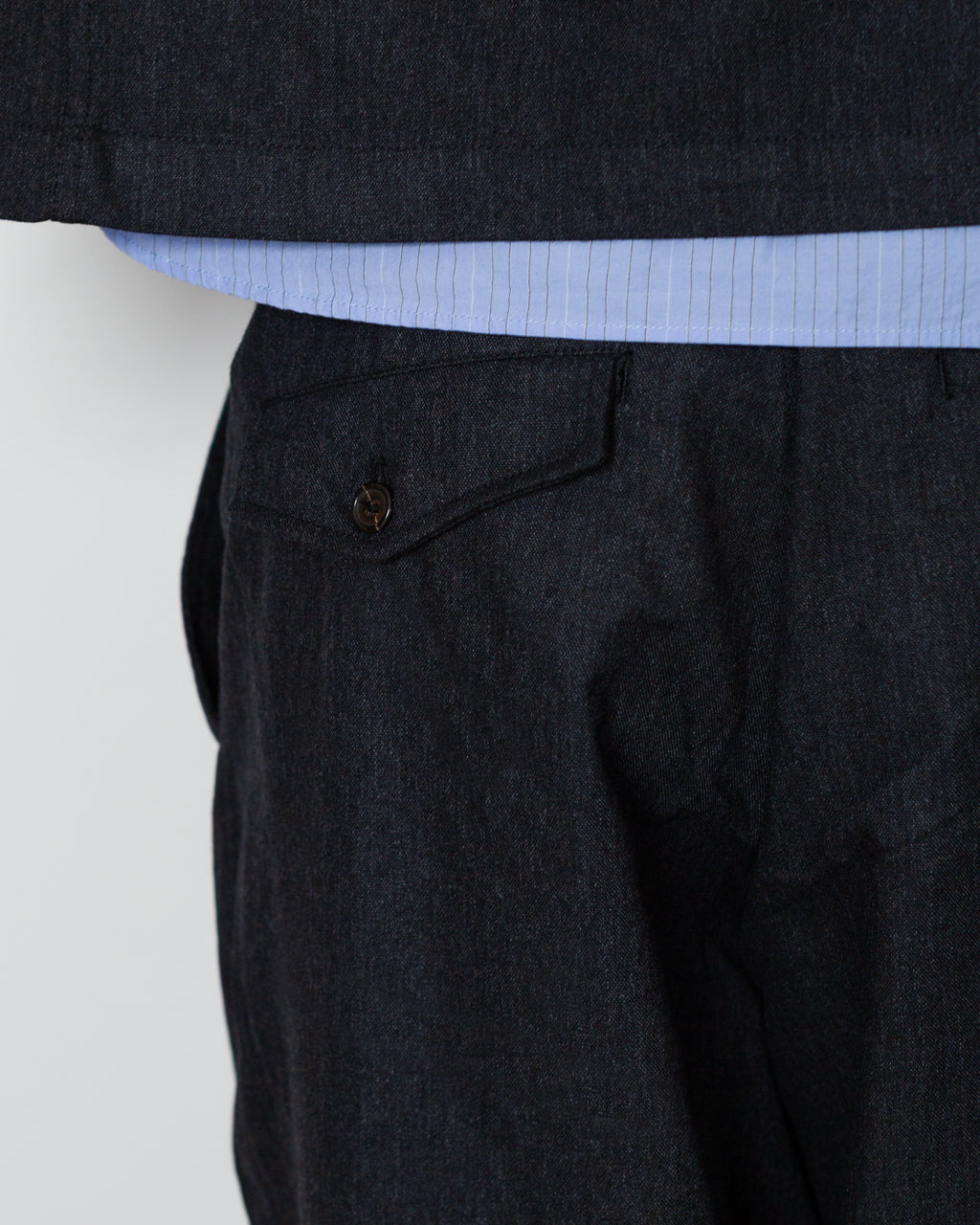 Pleated Track Pant - Charcoal IT Tweed