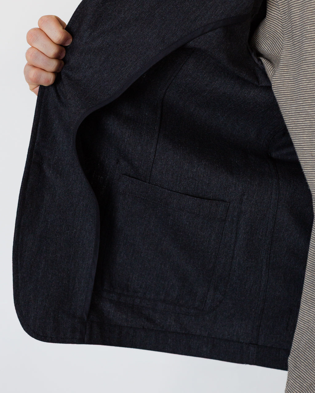 Two Button Jacket - Charcoal IT Tweed