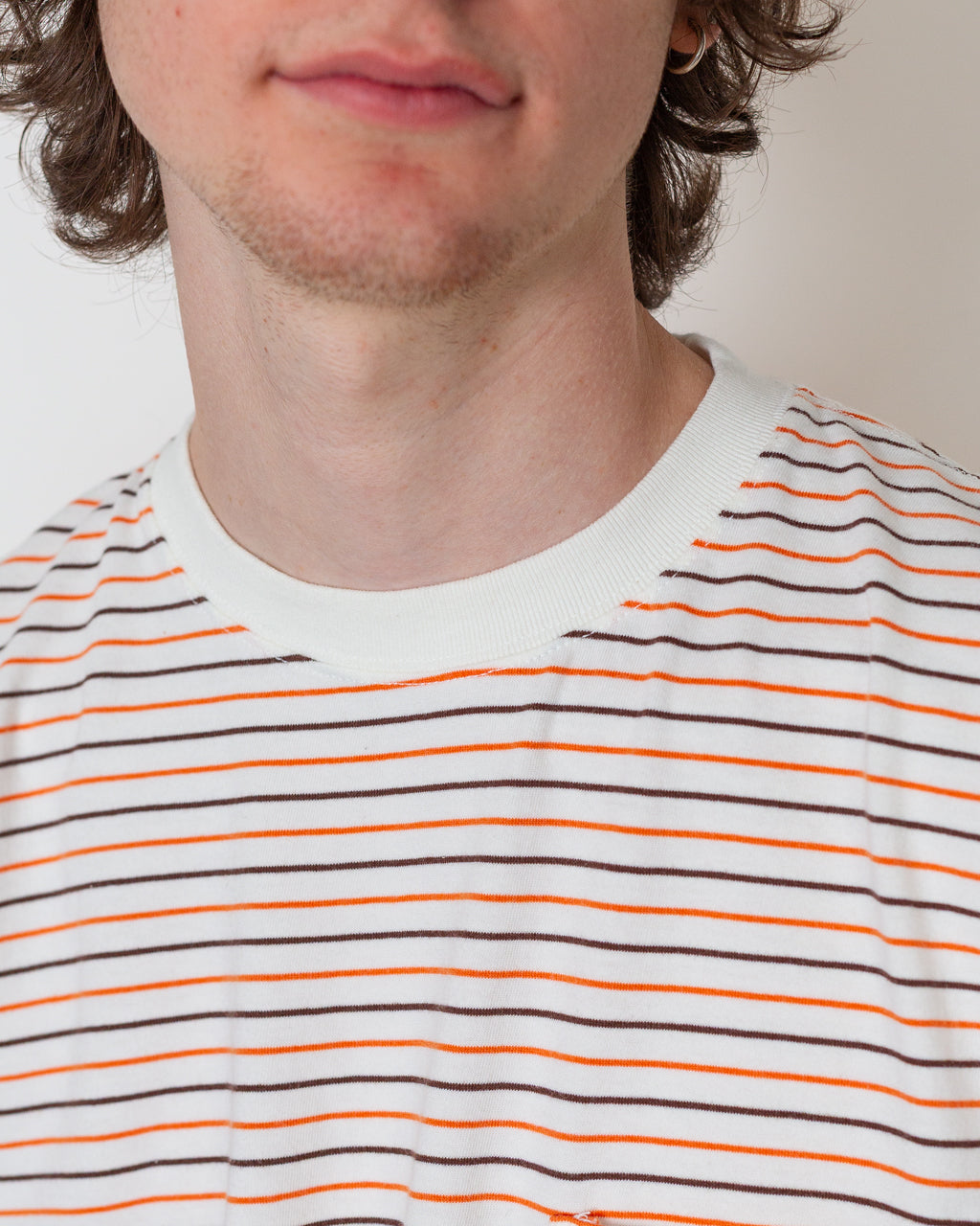 Pocket T-Shirt Multi Stripe - Off White