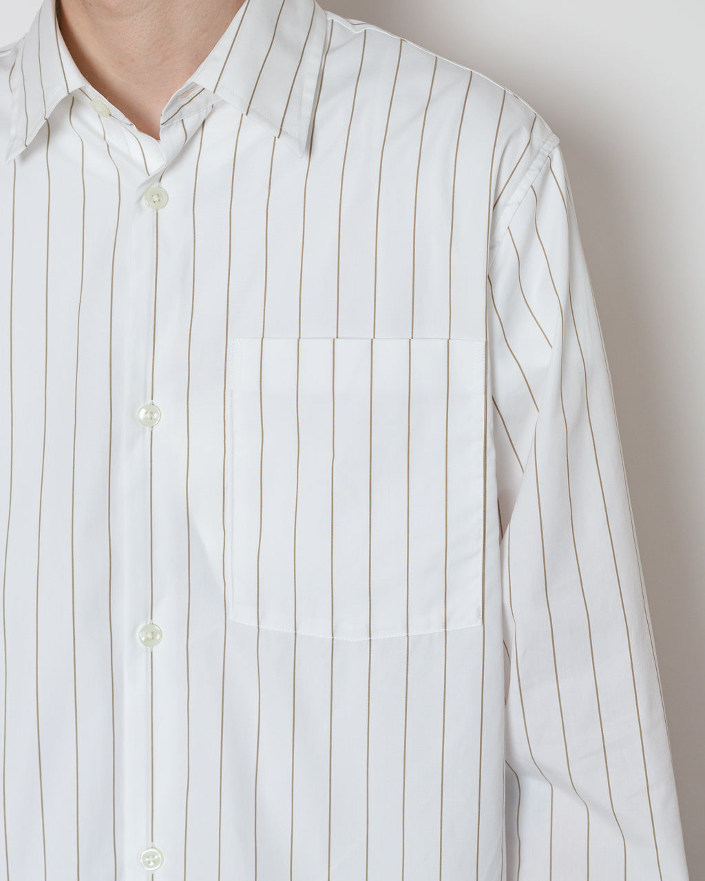Anraslund Classic Stripe LS Shirt - Brilliant White Stripe