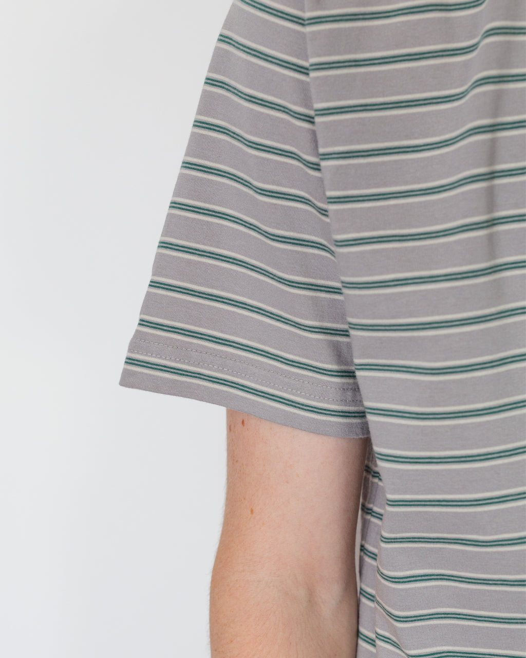Pocket T-Shirt Multi Stripe - Grey