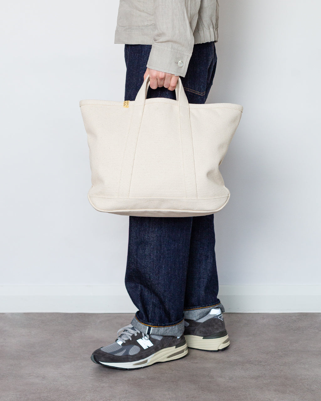 Canvas Rime Tote M - Ivory