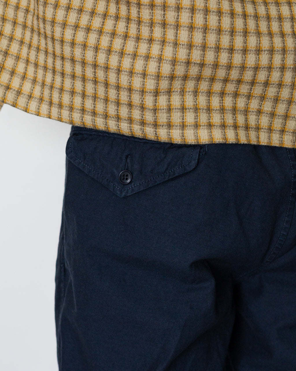 Back Satin Tapered Pants - Navy