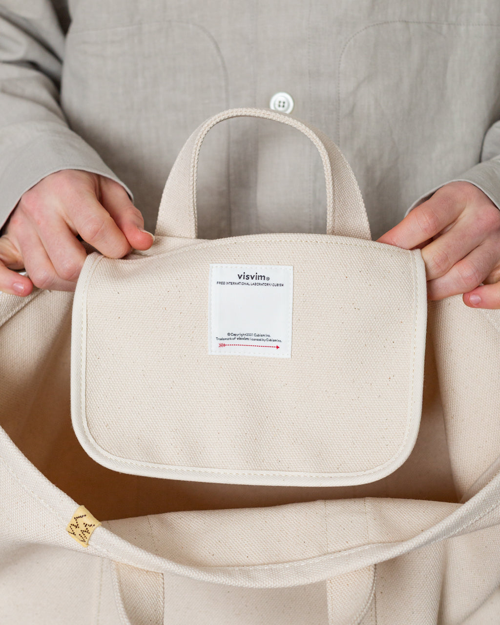 Canvas Rime Tote M - Ivory