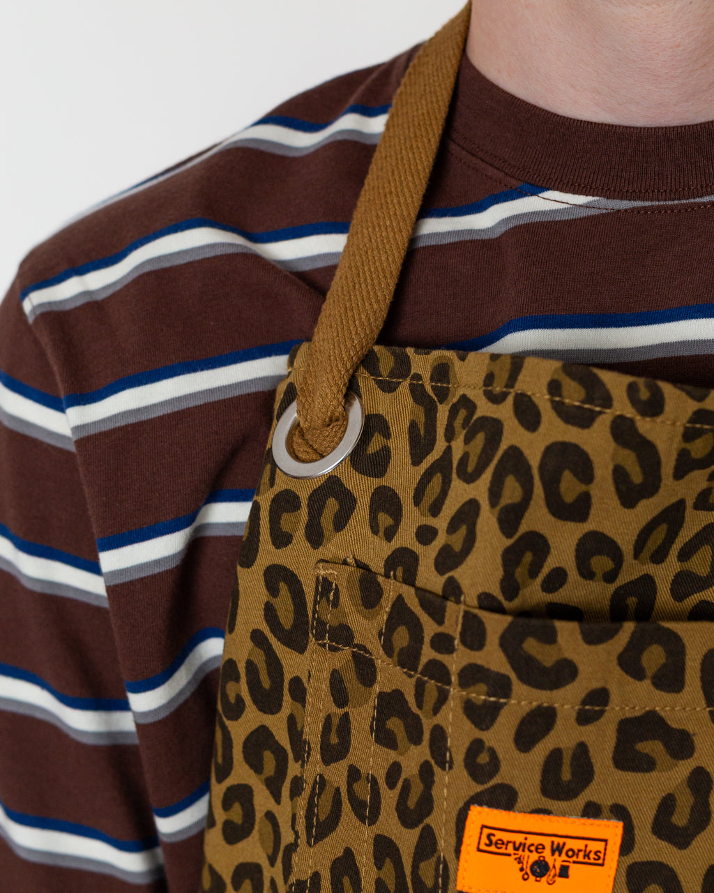 Patterned Apron - Brown Leopard
