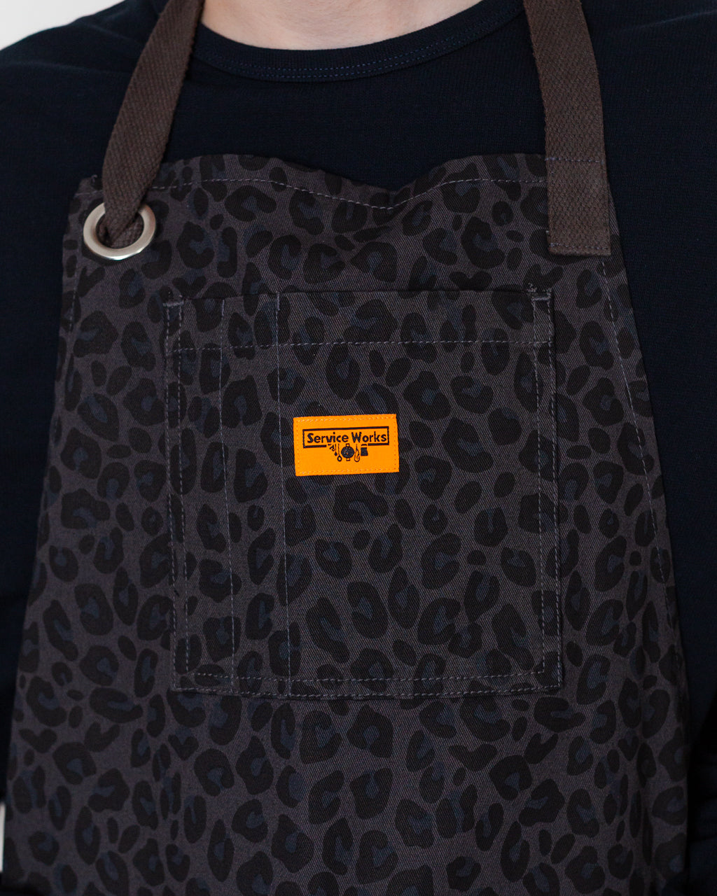 Patterned Apron - Black Leopard