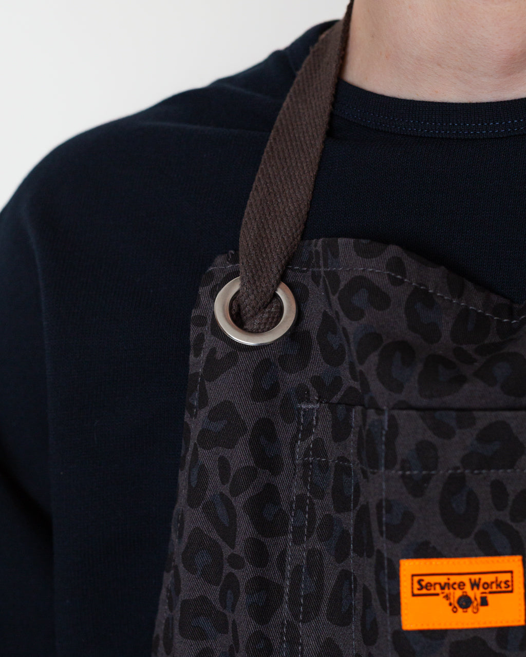 Patterned Apron - Black Leopard