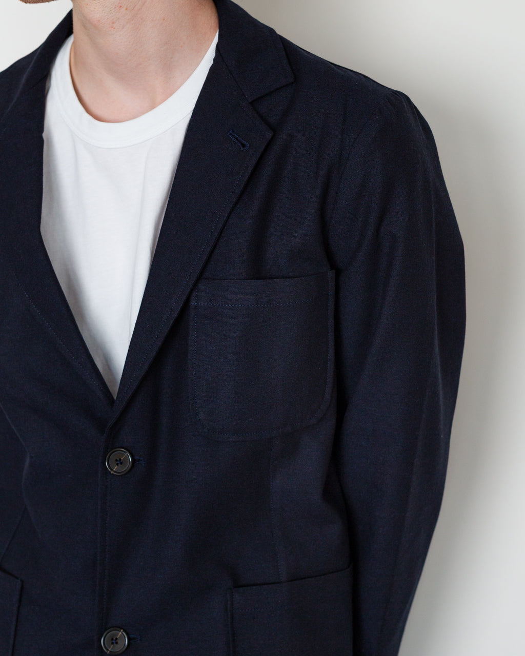 Two Button Jacket - Navy IT Tweed