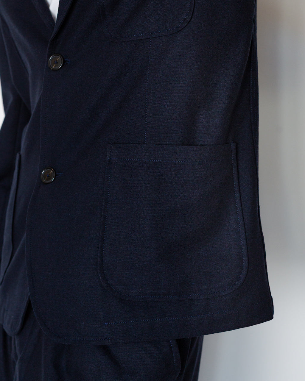 Two Button Jacket - Navy IT Tweed