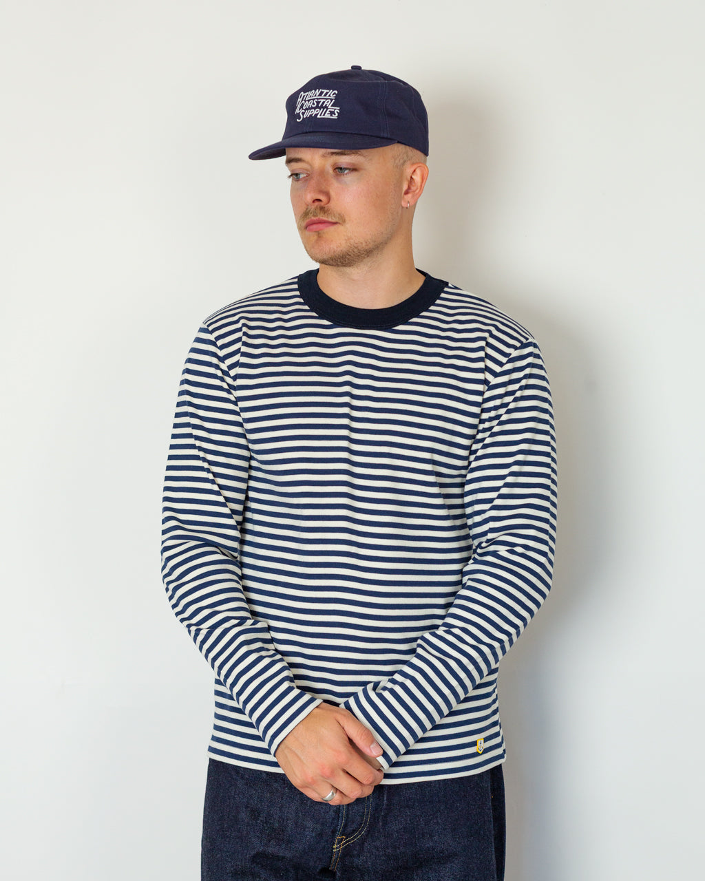 T-Shirt ML L/S - Marine Deep/Milk