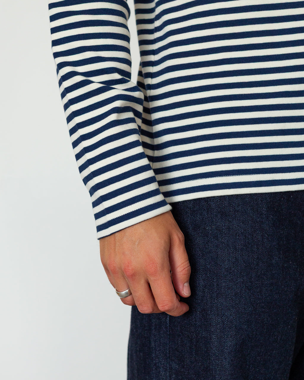 T-Shirt ML L/S - Marine Deep/Milk