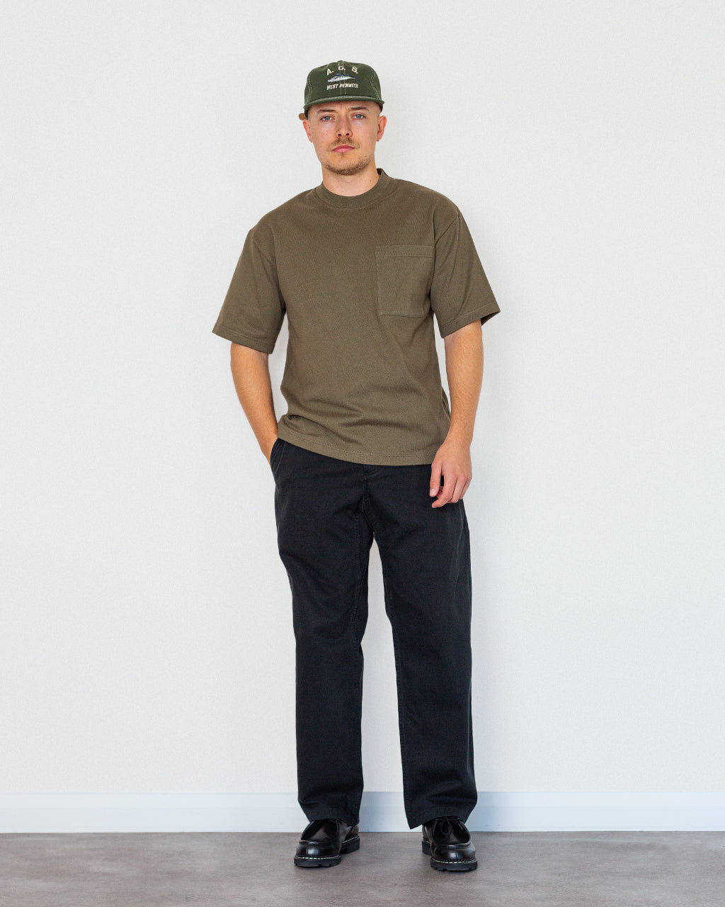 Heavy S/S Slub T-Shirt - Olive