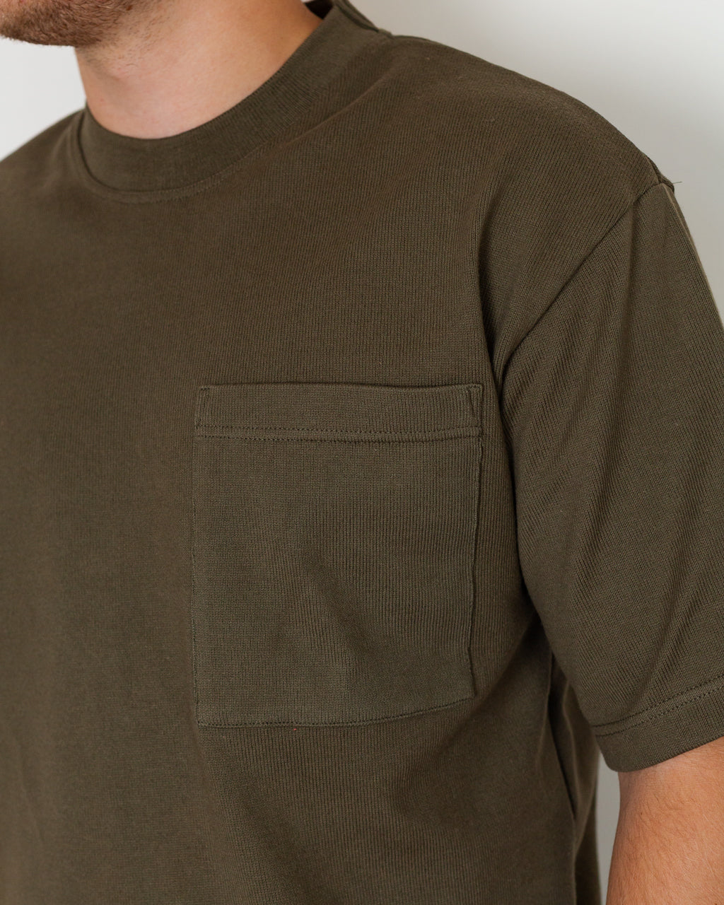Heavy S/S Slub T-Shirt - Olive