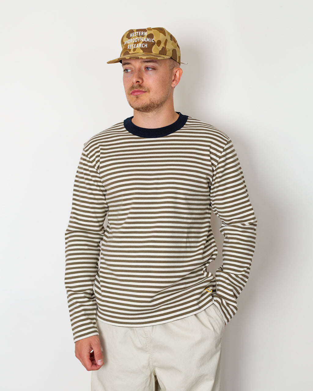 T-Shirt ML L/S - Olive/Milk
