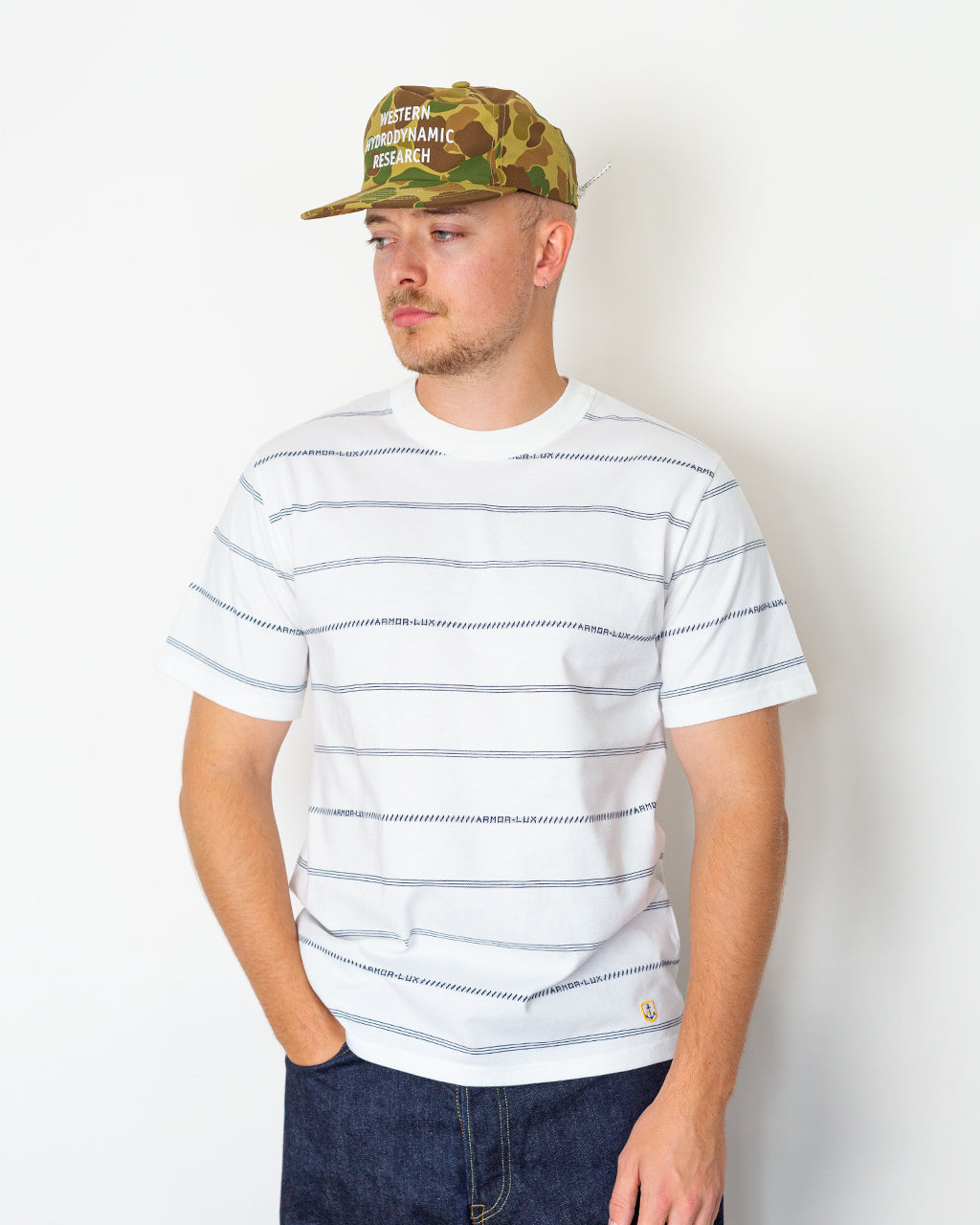 Spellout T-Shirt - Milk/Navy