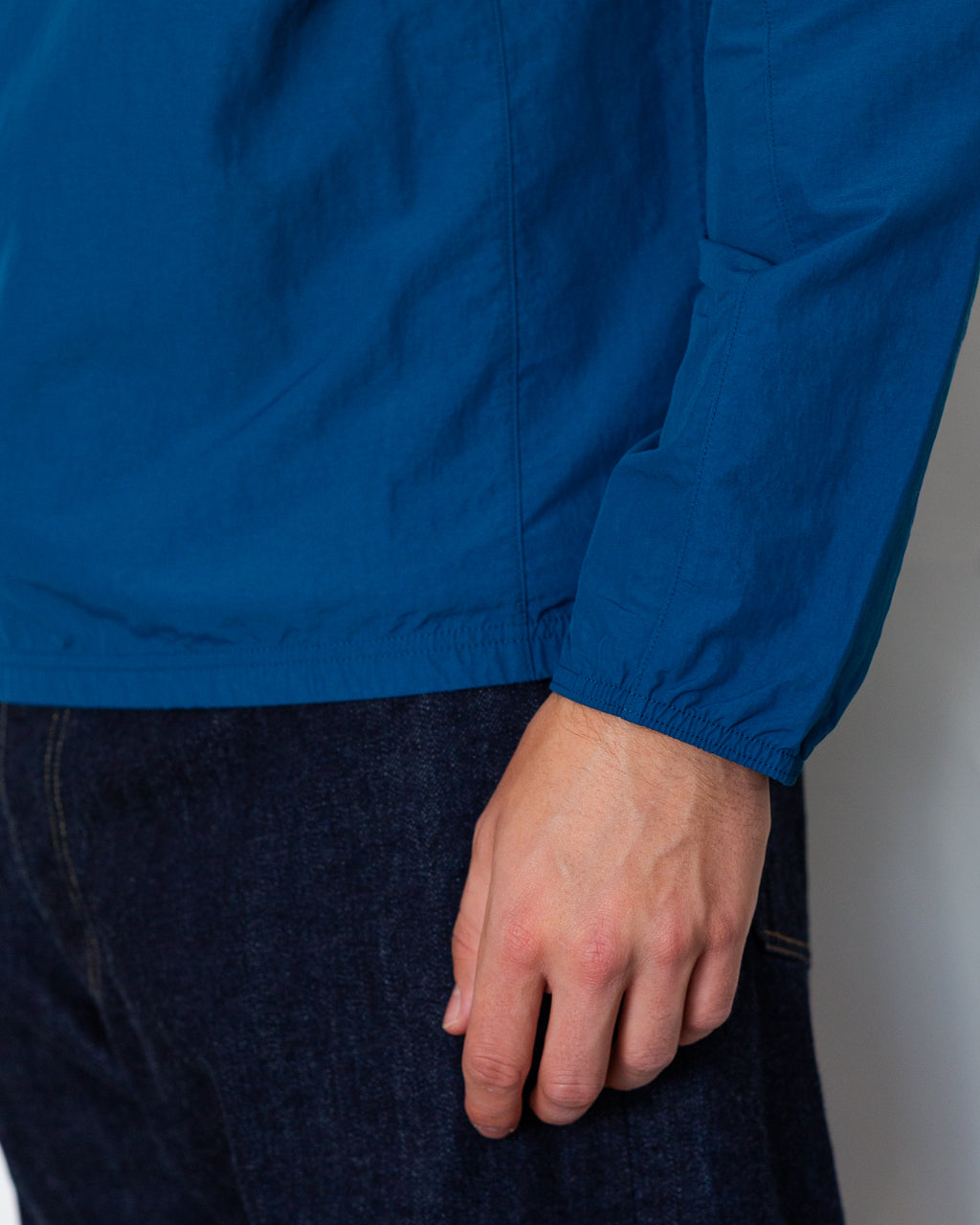 Half-Zip Nylon Windbreaker - Coral
