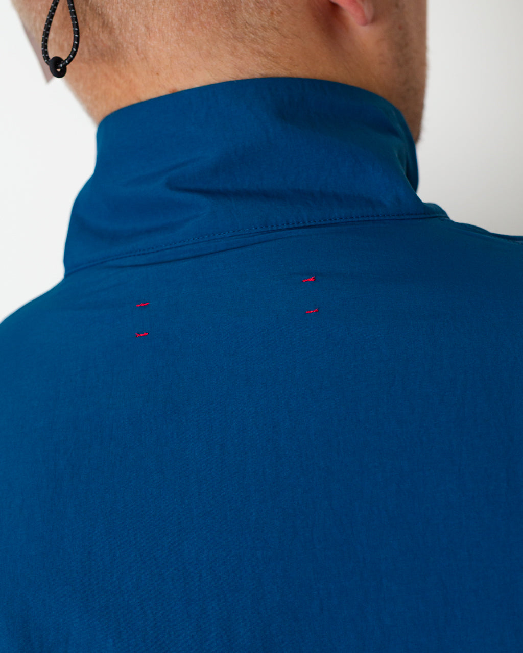 Half-Zip Nylon Windbreaker - Coral