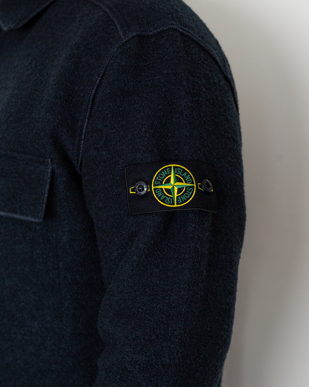 Micro Boucle Shirt - Navy Blue V0020