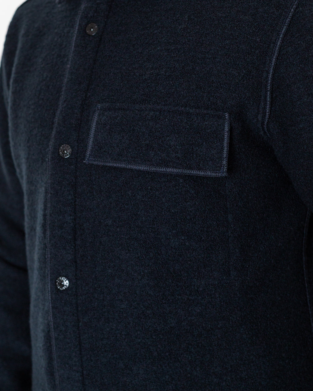 Micro Boucle Shirt - Navy Blue V0020