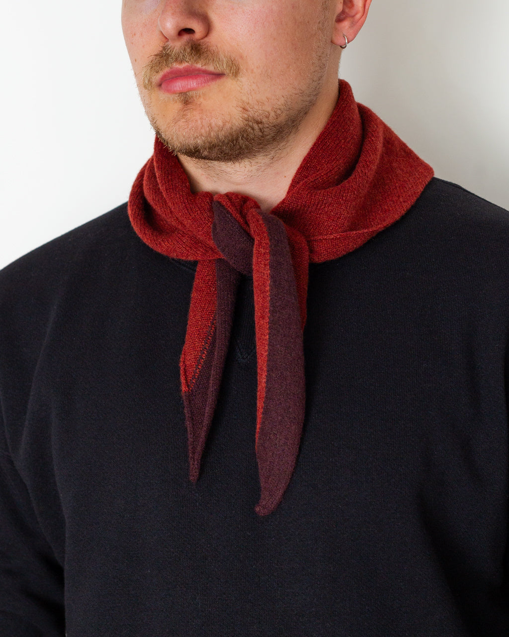 MHL TIPPED SCOUT SCARF - Sienna/Mahogany