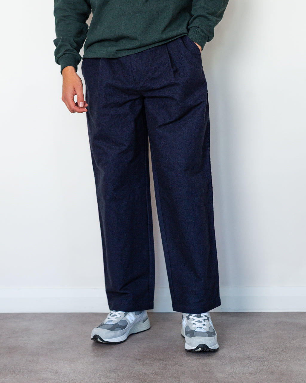 Wide Fit Trouser - Navy Lightweight Moleskin