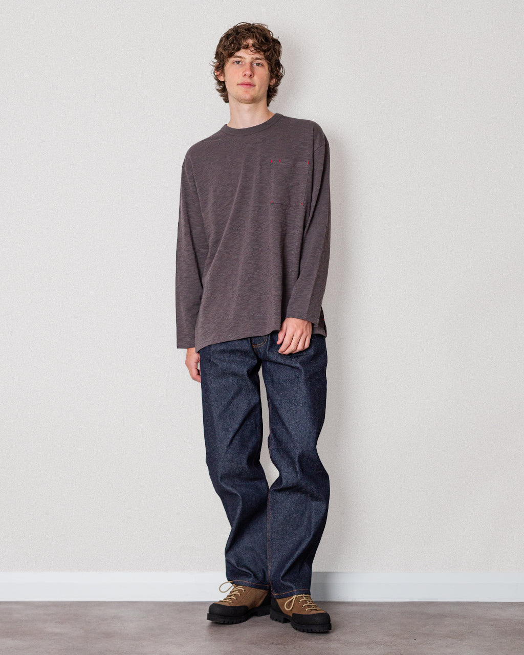 Lawrence Slub Pocket T-shirt - Charcoal