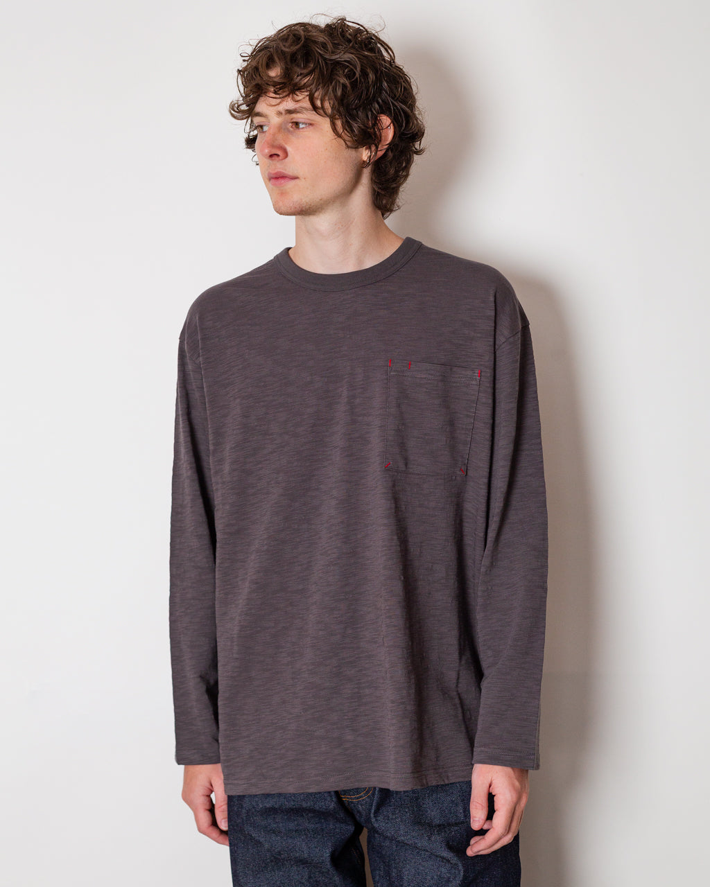 Lawrence Slub Pocket T-shirt - Charcoal
