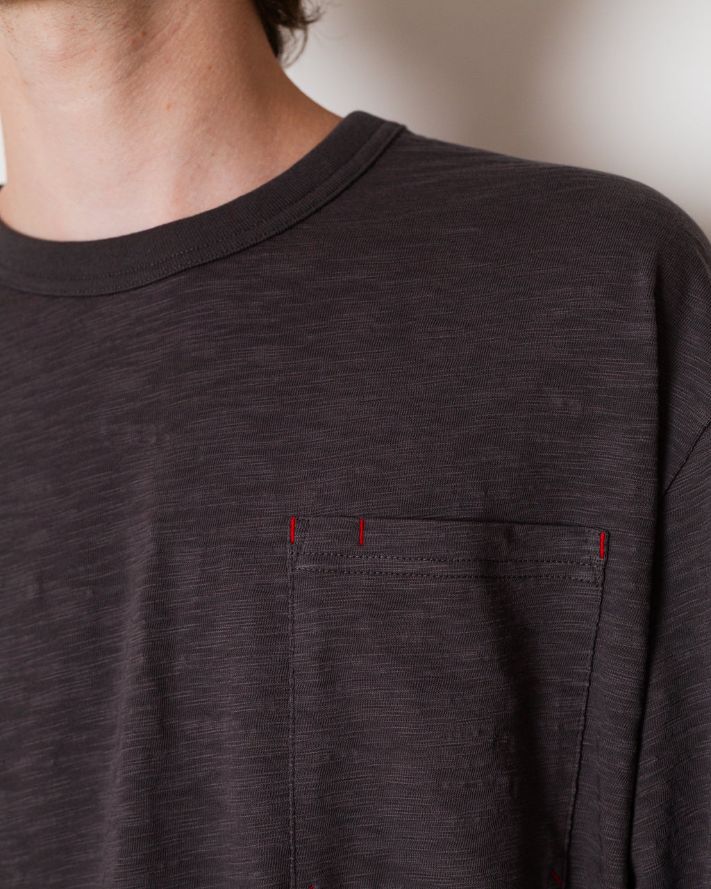 Lawrence Slub Pocket T-shirt - Charcoal
