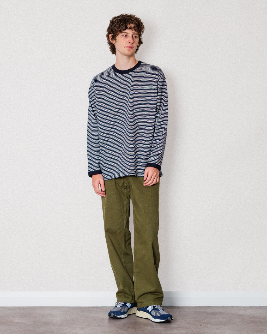 Powell Long Sleeve Stripe T-shirt - Evergreen