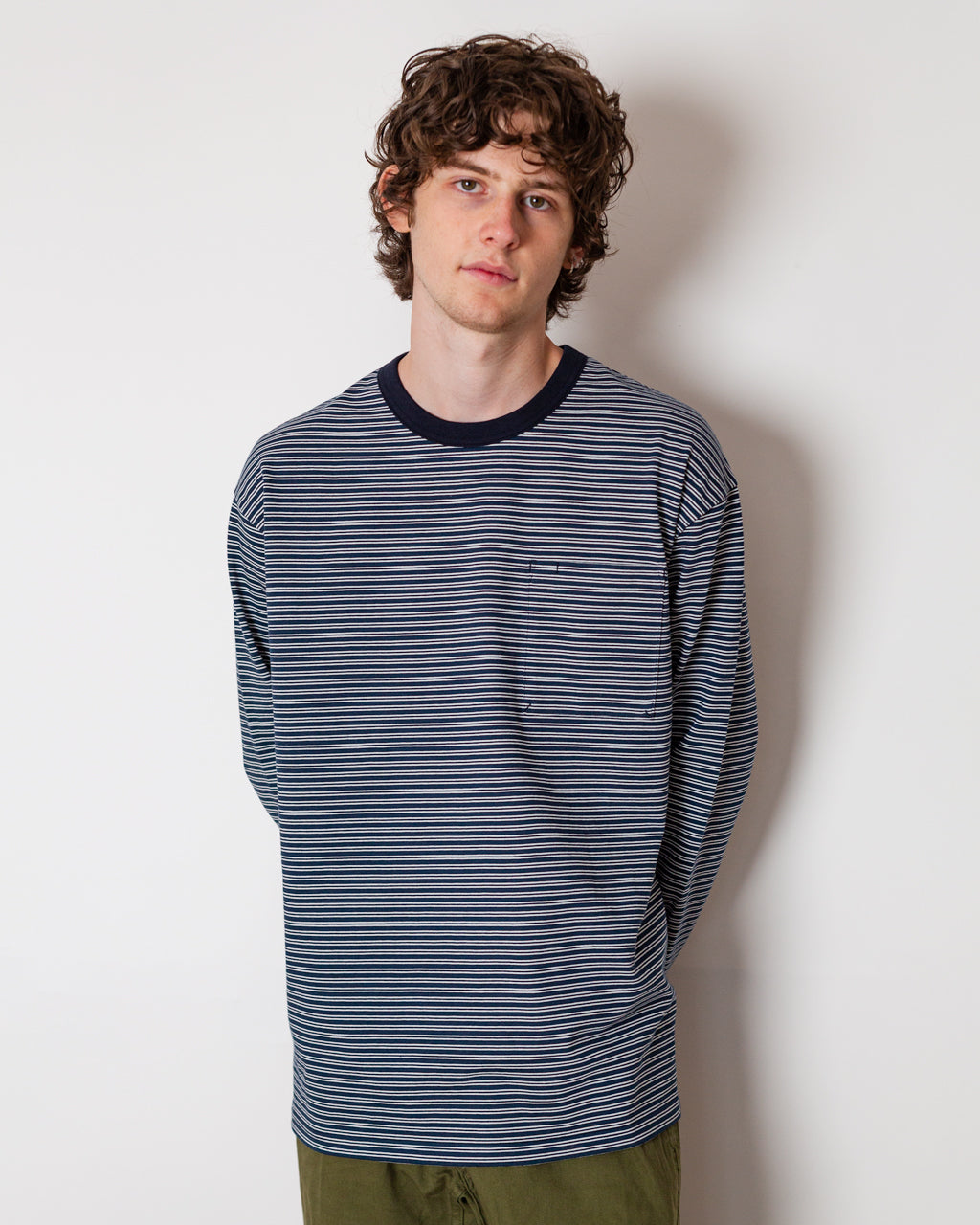 Powell Long Sleeve Stripe T-shirt - Evergreen