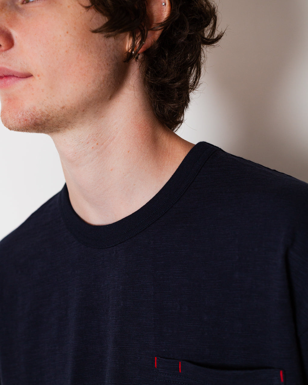 Lawrence Slub Pocket T-shirt - Navy