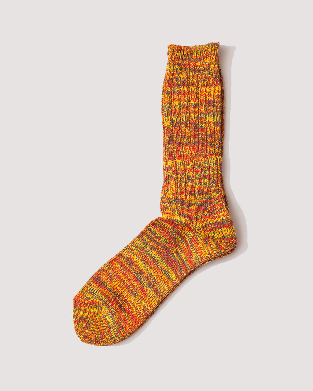 5 Colour Mix Crew Sock - Yellow