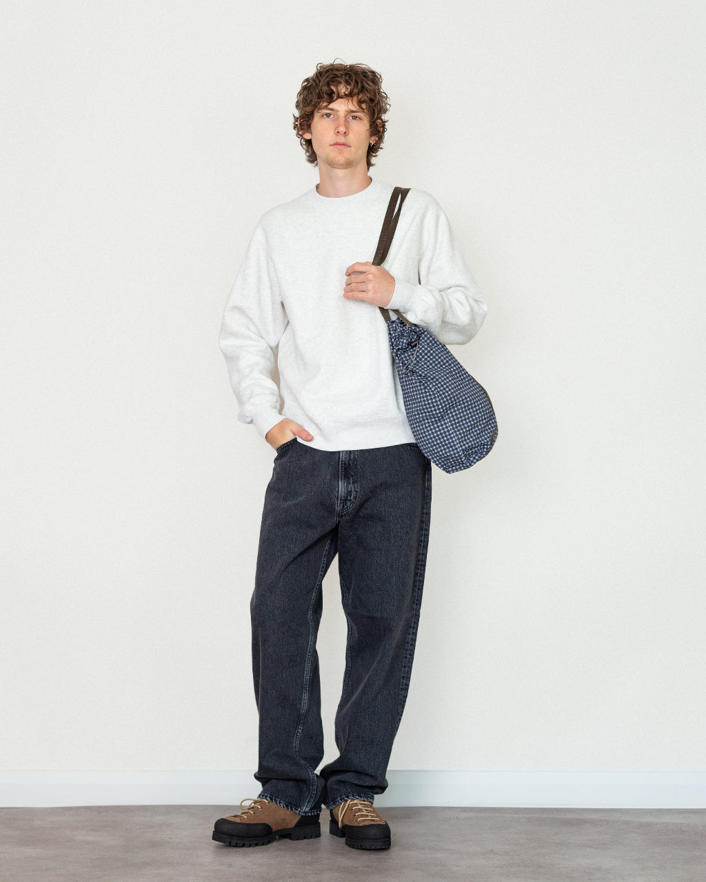Sweat Crew Raised Back - Ash