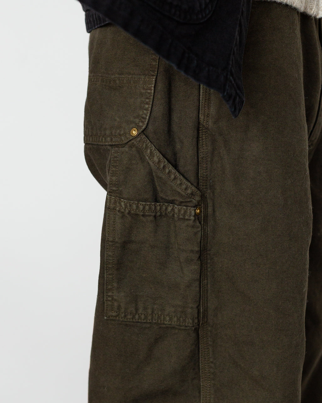 Dad Fit Oxford Painter Pants - Coffee Brown