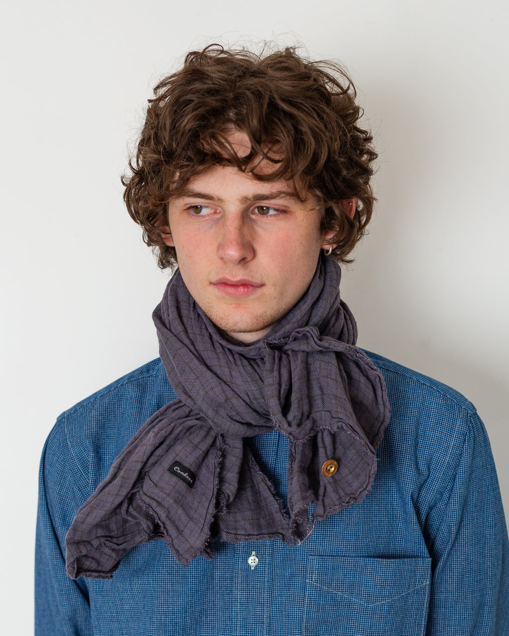 Knot Scarf - Blue Overdye