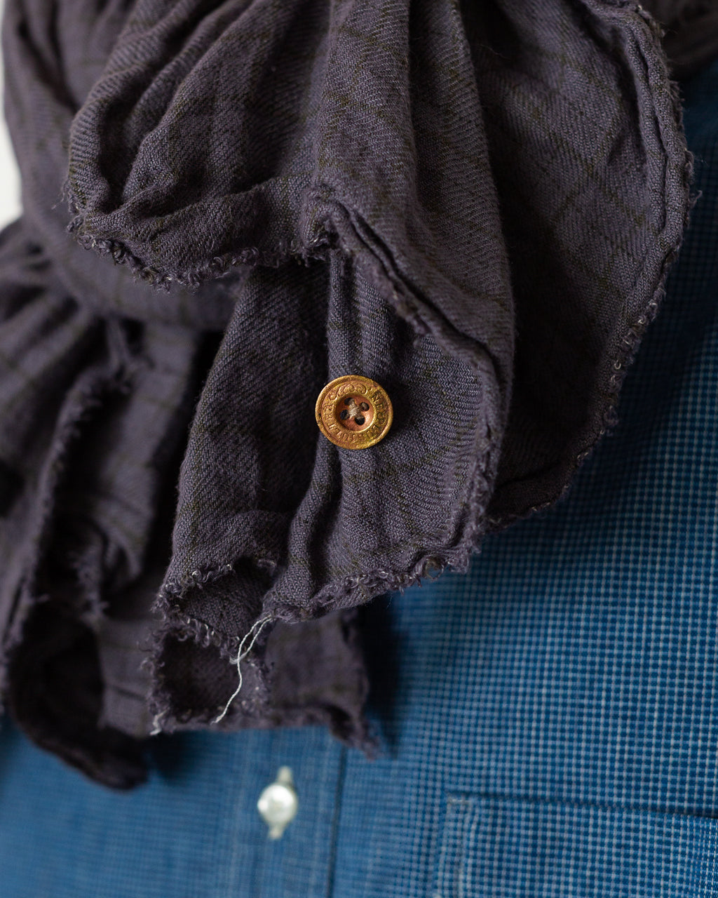 Knot Scarf - Blue Overdye