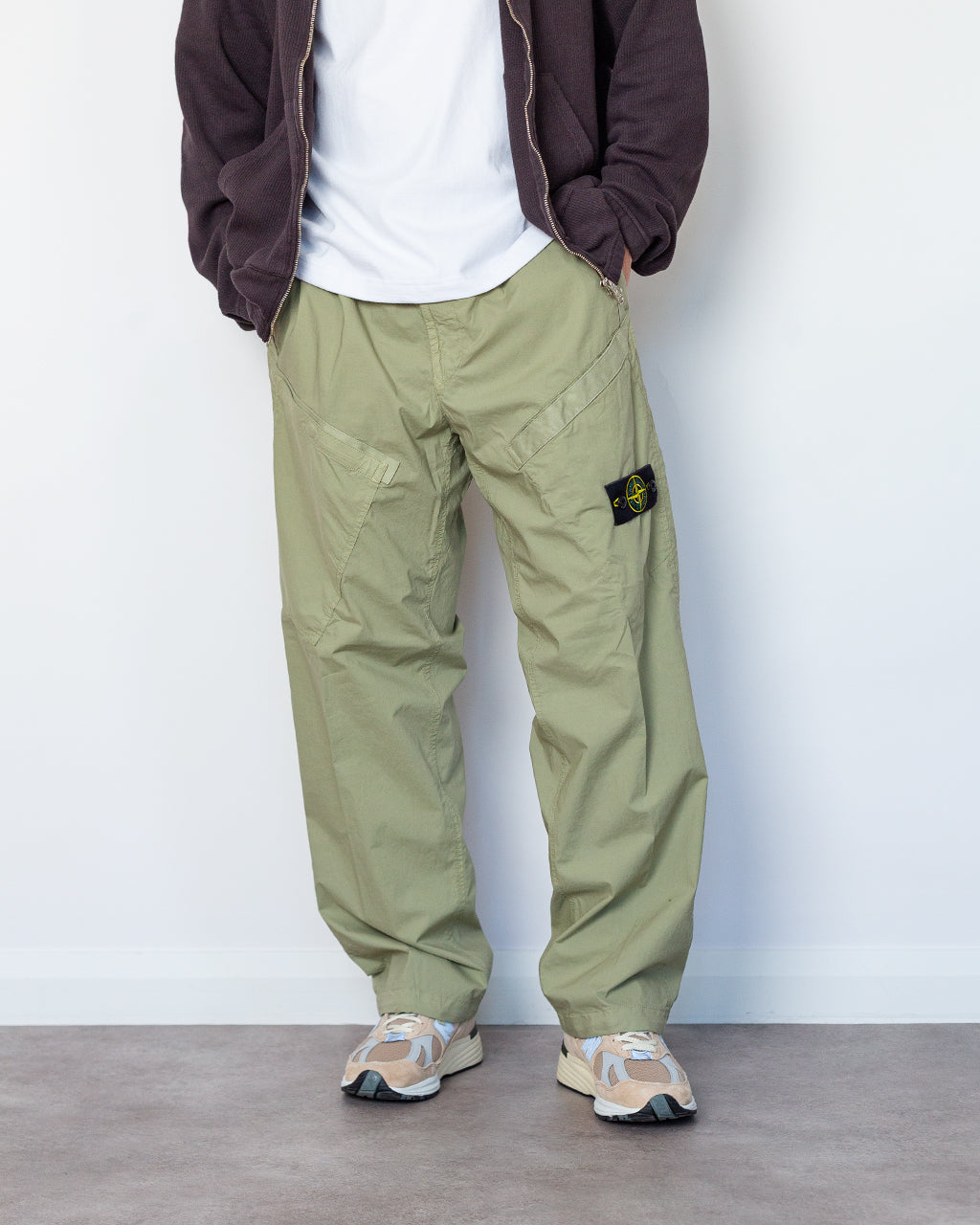 Garment Dyed Tela Parachute Trouser - Laurel Green V005N