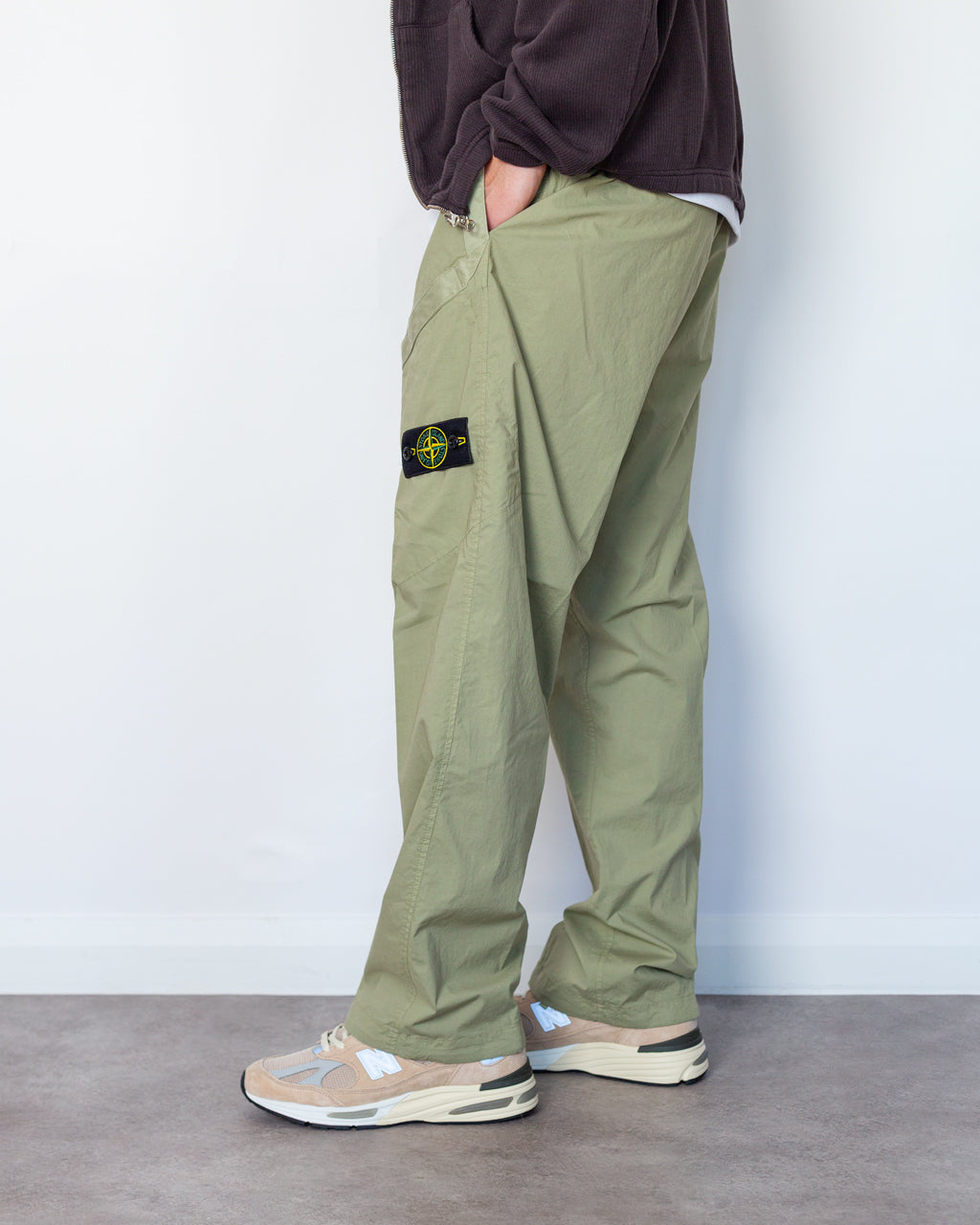 Garment Dyed Tela Parachute Trouser - Laurel Green V005N