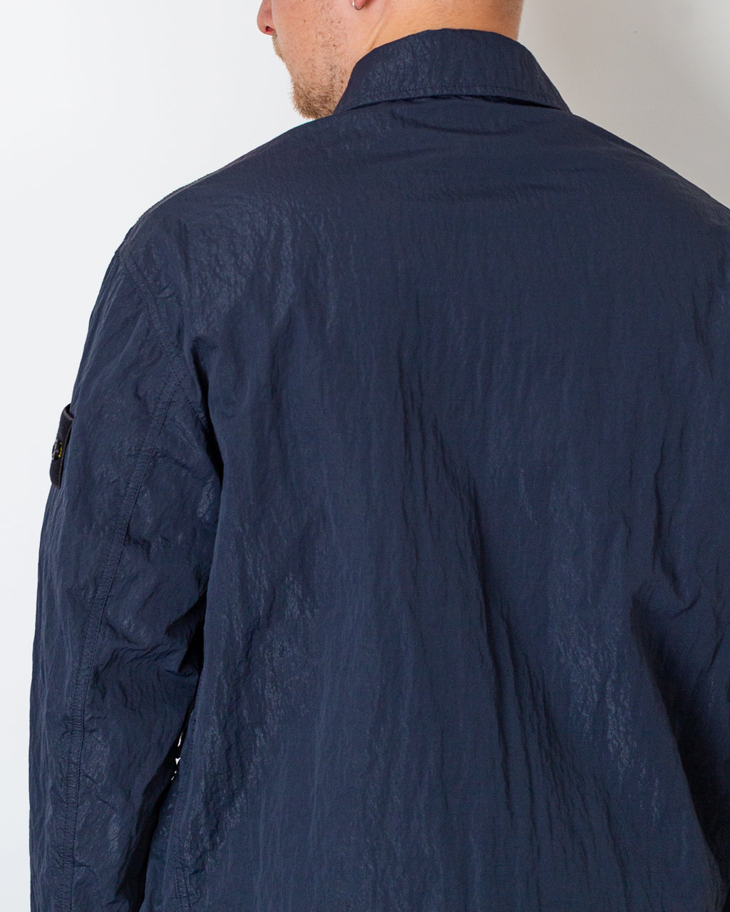 Warp Rib Nylon-TC Collared Jacket - Blue Navy V002A