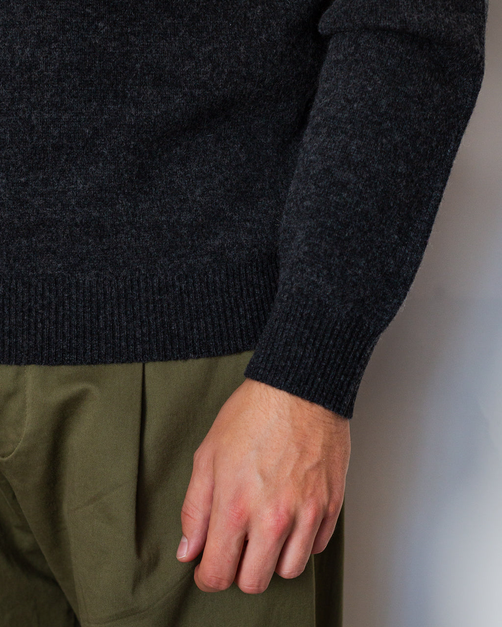 Knit Polo 9G - Charcoal