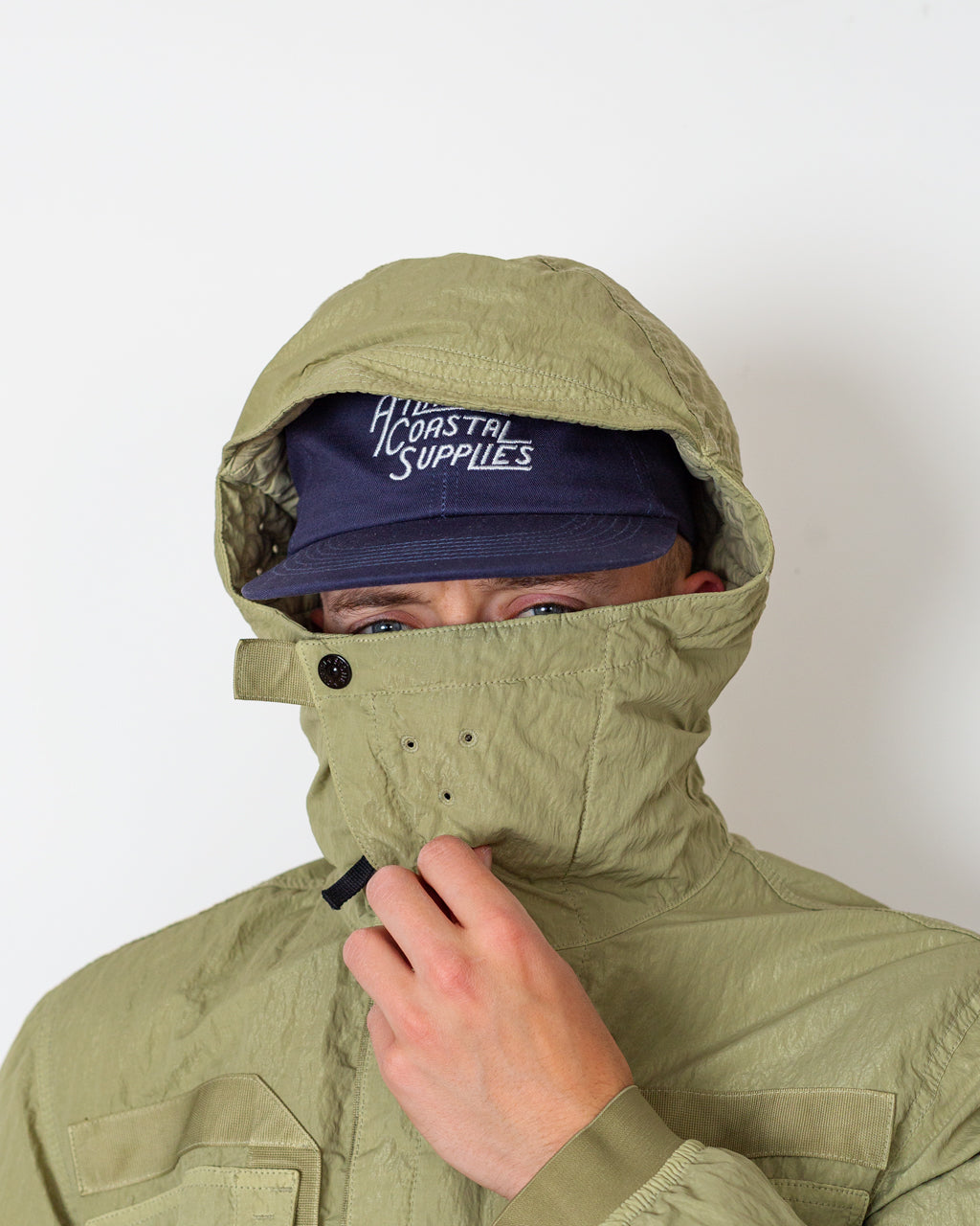 Warp Rib Nylon-TC Short Parka - Laurel Green V005N